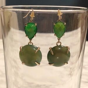 Rare Kendra Scott Marina Emerald Earrings